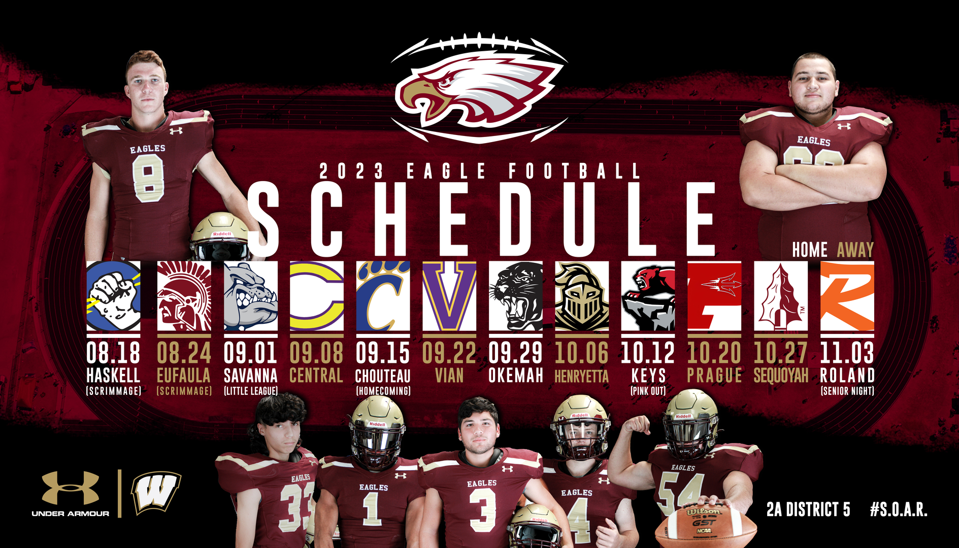 Warner Public Schools 2023 Football Schedule